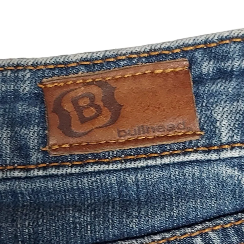 BULLHEAD B HERMOSA SUPER SKINNY DENIM FRAYED SHORT SHORTS (3 LONG)